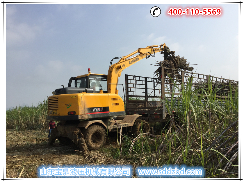 山東寶鼎挖掘機廠家蔗木裝卸機產(chǎn)品