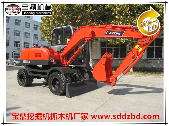 山東寶鼎新80輪式挖掘機(jī)抓木機(jī)產(chǎn)品圖