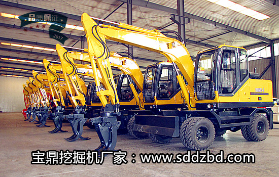 寶鼎輪式挖掘機(jī)廠家小型挖掘機(jī)抓木機(jī)設(shè)備