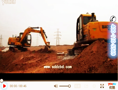 寶鼎WY90D-9反鏟挖掘機(jī)修路視頻
