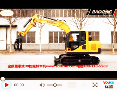 寶鼎履帶90蔗木裝卸機(jī)工作姿態(tài)展示