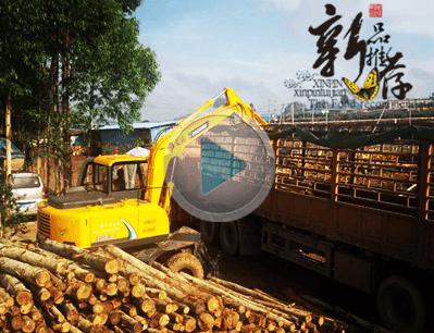 寶鼎輪式抓甘蔗機(jī) 抓木機(jī)廣西工作視頻