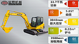 寶鼎新一代履帶式65小型挖掘機(jī)產(chǎn)品上市介紹